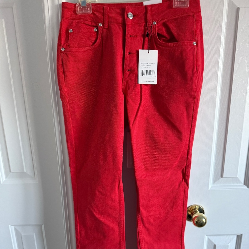 NWT Anine Bing Red Jeans
